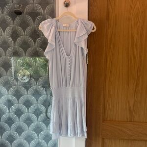Ramy Brook Light Blue Ruffled Dress